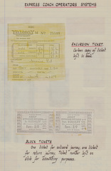 Yelloway coach tickets (prepared for my college work 1970s)