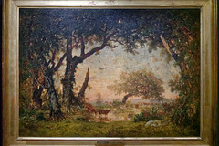 "Sortie de forêt à Fontainebleau, soleil couchant" (1848-1850)