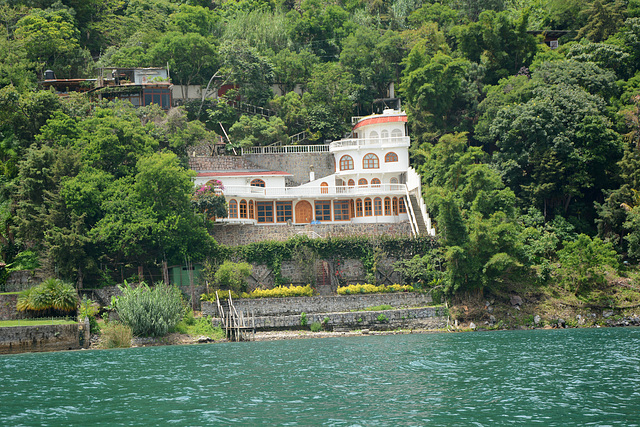 Guatemala, Casa Rosada Hotel on the North Shore of Lake Atitlan