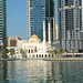 U.A.E., Dubai Marina, Mosque among Skyscrapers