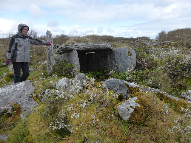 Irish Wedge tomb, with a local archaeologist.