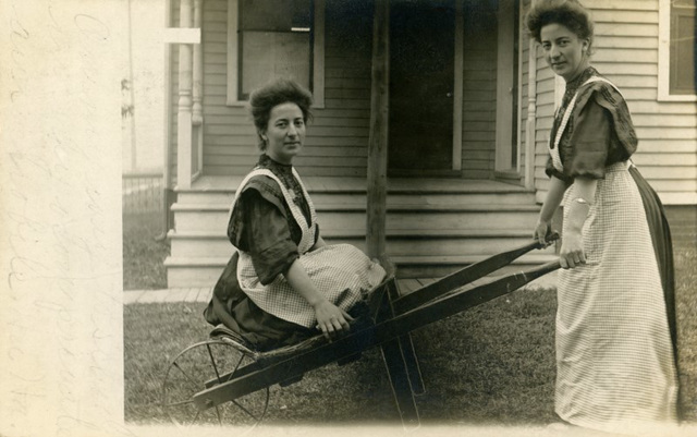 A Teacher on Her Way to School in Her Own Private Automobile