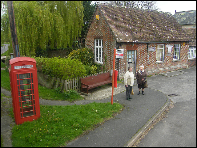English village bus stop