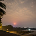 The moon rising over Nandgaon