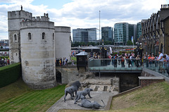 Tower of London, Entrance to Middle Tower over the Bridge across the Moat
