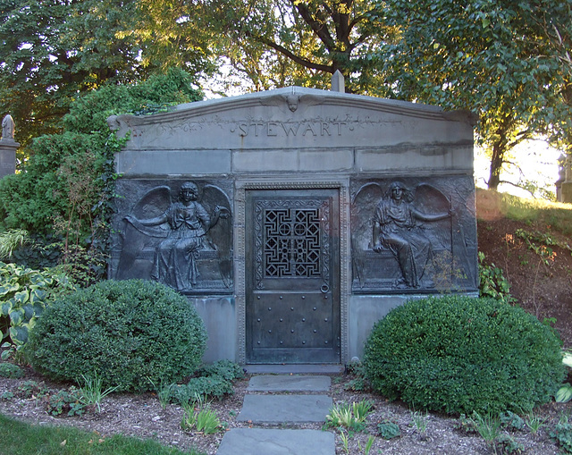 Stewart Mausoleum in Greenwood Cemetery, September 2010