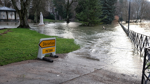 BESANCON: 2018.01.07 Innondation du Doubs due à la tempète Eleanor37