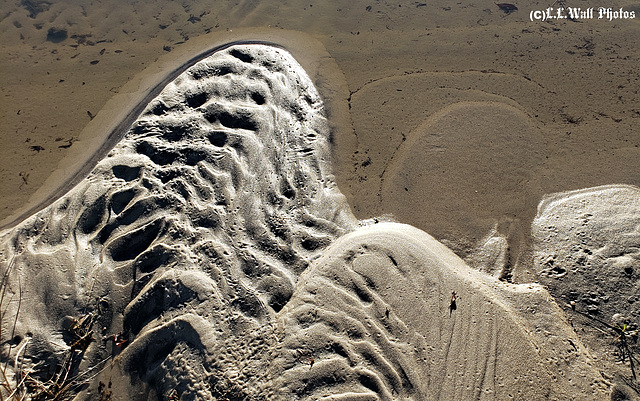 Alien Planet? Drone Shot? Freshwater Pool in Dunes?