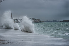 Grande marée à Saint Malo