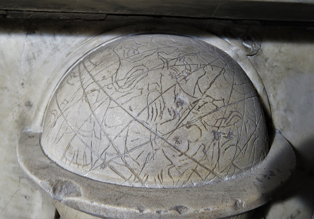 st margaret's church, barking, essex (42)celestial globe on c18 tomb built under the terms of the will of captain john bennett +1717