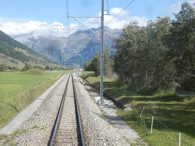 Looking Back from the Glacier Express