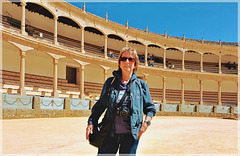 Me in the PLAZA de TOROS in Ronda/Andalusia