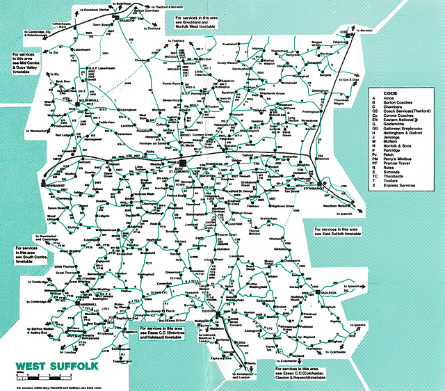 Suffolk County Bus Map Ipernity: Suffolk County Council West Suffolk Bus Map - April 1981 - By  David Slater (Spoddendale)