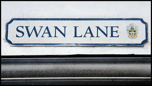 Swan Lane street sign