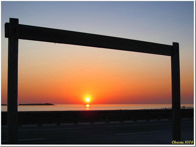 Fenced sunset - HFF