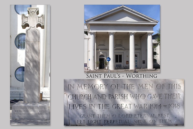 St Paul's Worthing Parish war memorial 14 5 2019