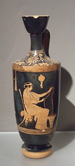 Lekythos by the Brygos Painter with a Woman Working Wool in the Boston Museum of Fine Arts, July 2011