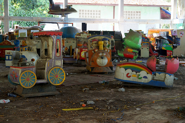 Abandoned amusement park in Yangon