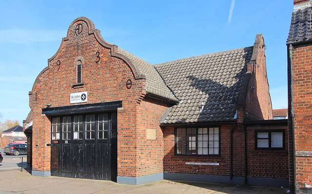 Former Fire Station of c1930, Lower Olland Street, Bungay, Suffolk