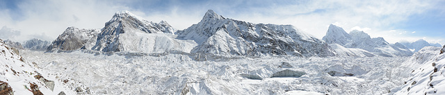 Panorama of Ngozumba Glacier