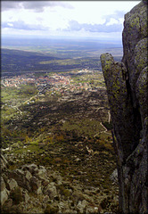 La Cabrera Town from the ridge
