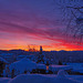 Winterlicher Sonnenaufgang im Allgäu
