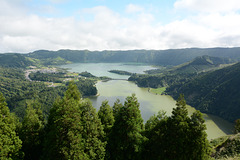 Azores, Island of San Miguel, The Caldera of Cete Citades from the South