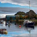 Two Wee Men in a Boat, River Leven, Dumbarton, Scotland