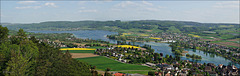Panorama den Rhein aufwärts