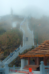 Steps up to the Fansipan peak