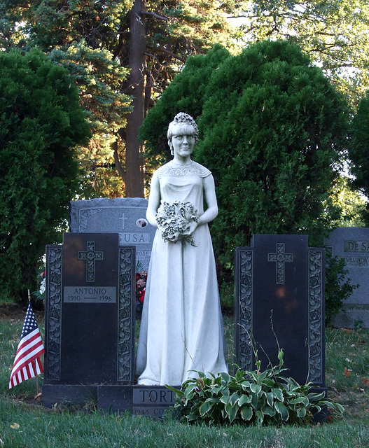 Bride in Greenwood Cemetery, September 2010