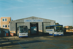 Cambridge Coach Services G519 LWU, N311 VAV and N310 VAV at Kilmaine Close - 21 Jan 1999