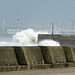 Waves hitting the promanade sea wall