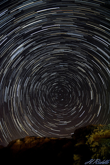 Star trails over Cyprus
