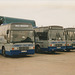 Line up at Cambridge Coach Services, Kings Hedges - 19 Apr 1994