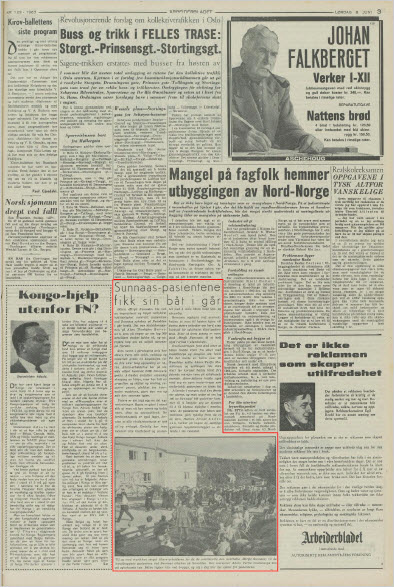 Arbeiderbladet, Oslo, 8. juni 1963