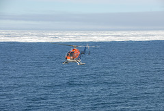 Hubschrauber des Forschungsschiffs "Polarstern"