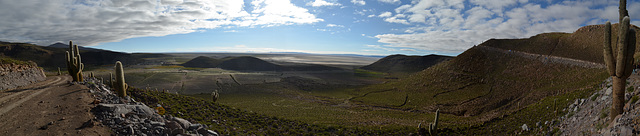 Panorama of the Bolivian Altiplano to the South of the Salar de Uyuni