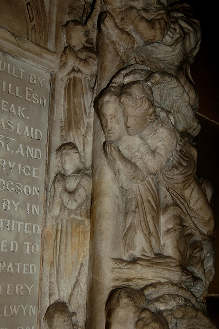 Detail of date stone, Stanton in the Peak Church, Derbyshire