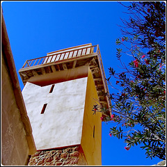 SINAI : Il minareto della piccola moschea costruita all'interno del monastero su pressioni del profeta Maometto - mai utilizzata e non aperta al culto
