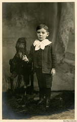 Boy with Strunk's Studio Horse, Reading, Pennsylvania