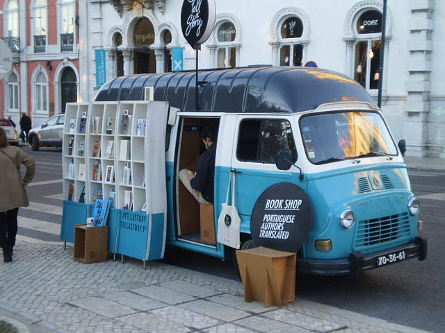 Mobile book-shop.