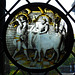 December: Killing the Ox Stained Glass Roundel in the Cloisters, October 2017