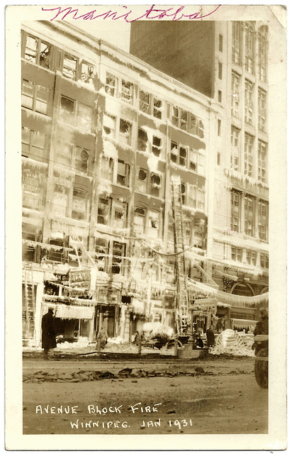 WP2045 WPG - AVENUE BLOCK FIRE JAN 1931