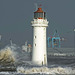 Perch Rock Lighthouse in a storm