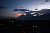 Antigua de Guatemala, Sunset over Fuego and Acatenango Volcanoes