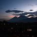 Antigua de Guatemala, Sunset over Fuego and Acatenango Volcanoes