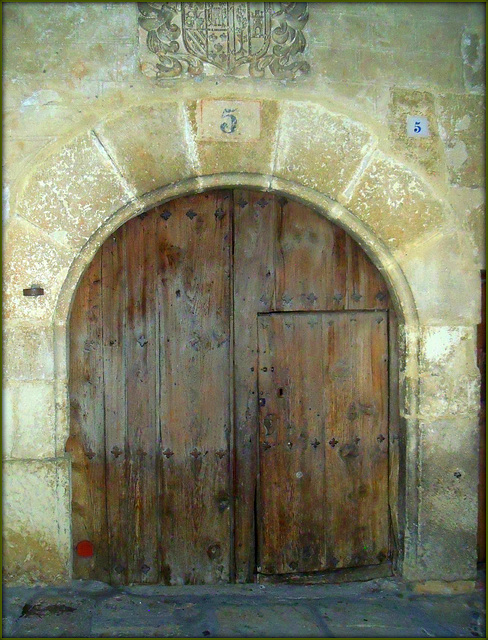 Pedraza door, night shot.