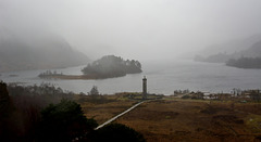 The Glenfinnan monument in average weather