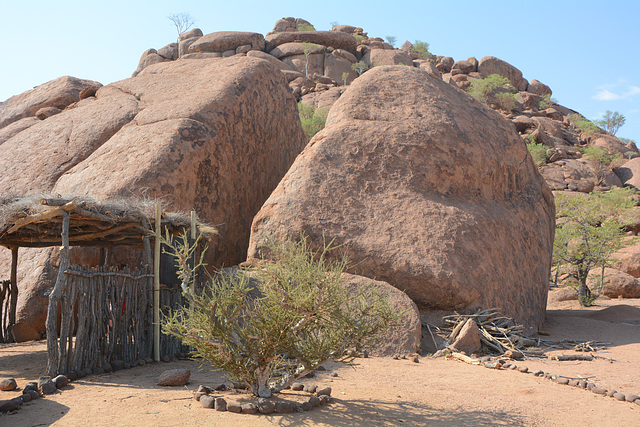 Namibia, Huge Boulders at the Entrance to the Damara Living Museum